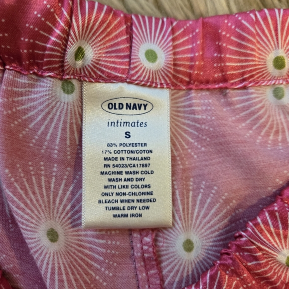 Old Navy Vintage Pink Satin Drawstring Mod Sleep Pajama Pants Size Small - Picture 3 of 3